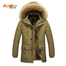Зимние куртки и пальто, новинка, модные мужские зимние пуховики с меховым капюшоном, повседневные теплые мужские толстые длинные парки Homme M-5XL