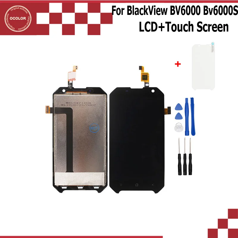

ocolor for BlackView BV6000 Bv6000s LCD Display and Touch Screen Assembly Repair Part For BlackView Bv6000 BV6000s +Tools +Film