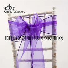 Красивый 25 см* 275 см лента на стул из органзы \ стул бант для свадьбы украшение для стула