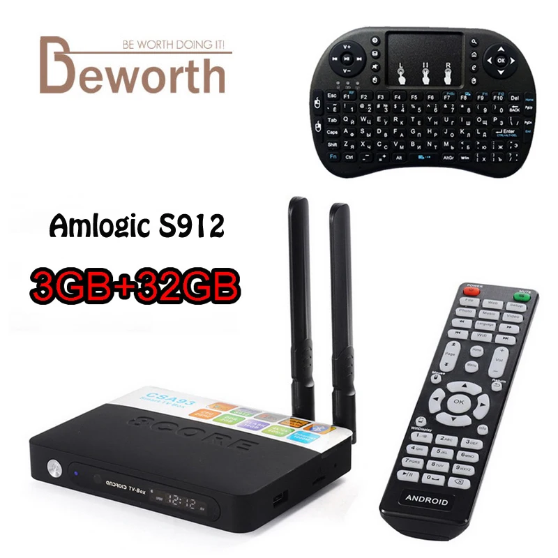 

CSA93 TV Box Amlogic S912 3GB 32GB Octa Core Android 7.1 TV Box 2.4/5G WiFi H.265 4K 1000M BT4.0 Smart Meida Player