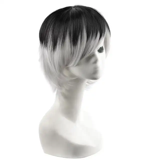 New Fashion Short Hair Wig Men Wigs Synthetic Short Mens Ombre
