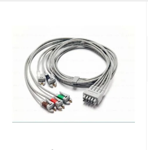 

For New Marquette ECG Lead Wire Set 5 Lead Grabber Clip to Dual 5 Pin Connector /LDR AHA 5LD GRAB SH MOLDED JUEGO DE 412681-001