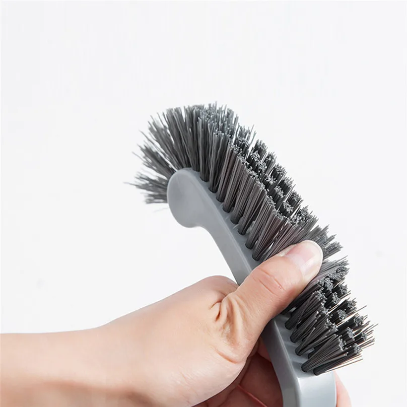Cleaning Brush Toilet Brush Corner Semicircular Plastic Toilet Cleaning Brush Corner Rim Cleaner Bent Bowl Handle #4j11 (5)