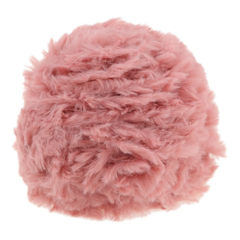 3 Pieces 32 Meters Soft Hand Knitting Artificial Fur Yarn Warm Baby Yarn 14mm Wide for Shawls Scarves Caps