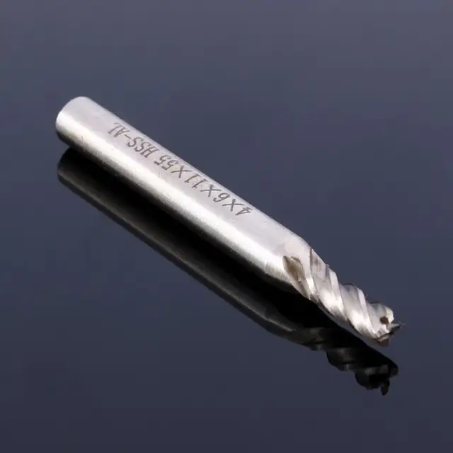4mm-12mm Drill Bit HSS CNC Straight Shank 4 Flute End Mill Cutter Drill Bit