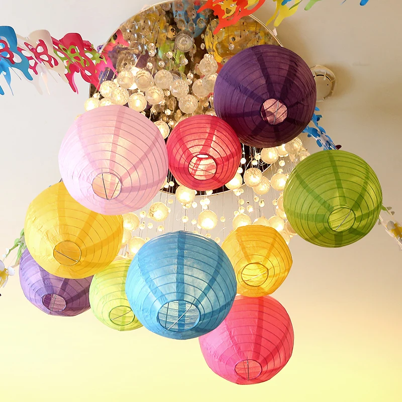 10 Inch 25cm Round Chinese Paper Lantern Balls for Decoration Festive