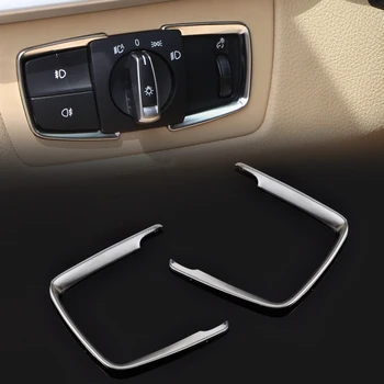 

DWCX Matt Chrome Headlight Switch Trim Cover switch Frame Moldings For BMW 3 4 Series X5 F30 F31 F32 F34 F15 2012-2015