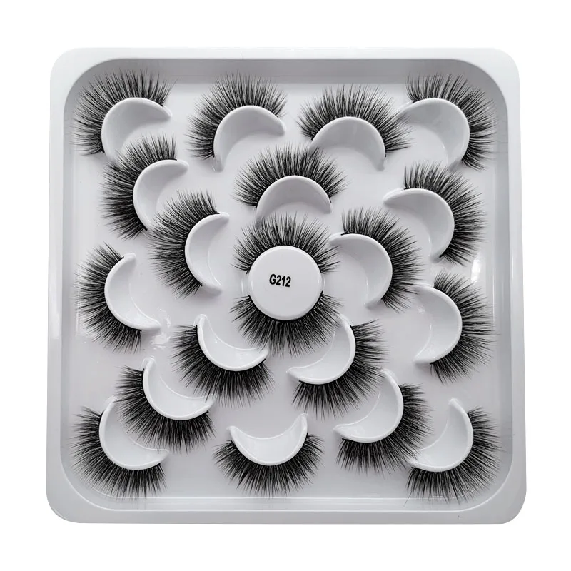 

YSDO 10 Pairs False EyeLashes Mink EyeLashes Natural Hand Made Lashes Fluffy Cilios Lashes Mink Faux Long drama EyeLashes G212