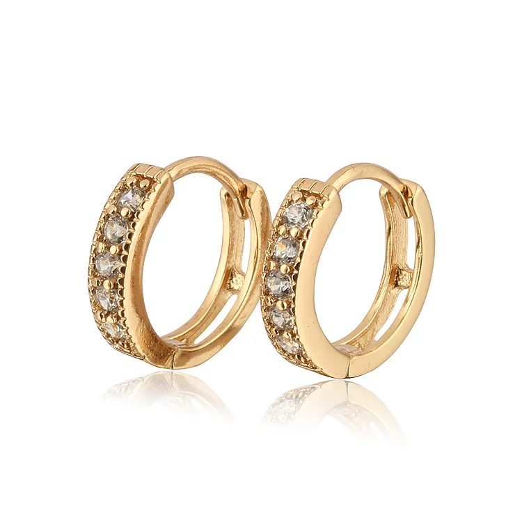 Shop by category In Season Jewelry 18k Gold Plated Tiny XS Blue Clear CZ Huggie Hoop Baby Girls Earrings 8mm. Sold by In Season Jewelry. add to compare compare now. $ $ In Season Jewelry 18k Gold Plated Little Monkey Children Kids Screw Back Baby Girls Earrings. Sold by In Season Jewelry.