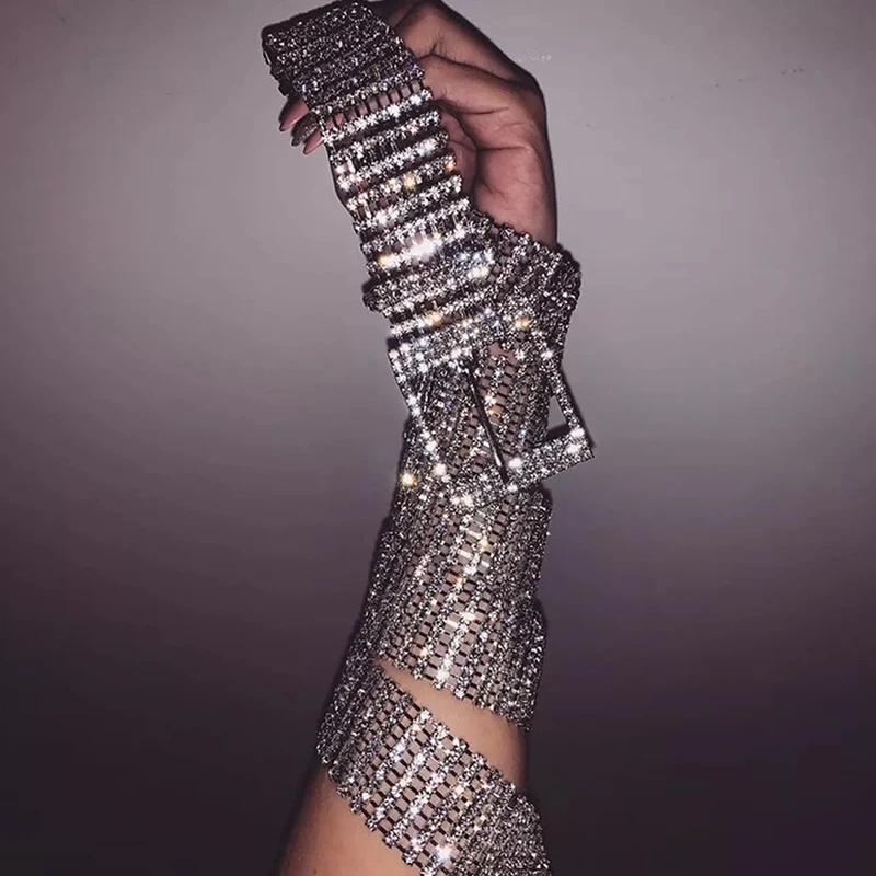 

2019 Summer Stylish Dazzle Rhinestone Belt Women Adjustable 102cm Length Pop Shining