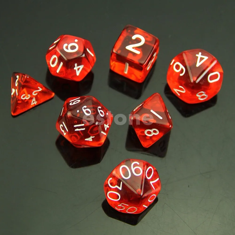 Multi-Sided Die D4 D6 D8 D10 D12 D20 MTG RPG D&D DND Board Game Chess Children Educational Math Toy