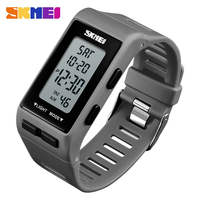 Skup SKMEI luksusowa bransoletka zegarki sportowe mężczyźni kobiety modny zegarek cyfrowy wodoodporny zegar odliczanie zegarki na rękę relogio masculino