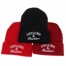 Унисекс зимняя мода Cocain& Caviar Beanie хип-хоп шапка трикотажные Повседневные шапки Gorro для мужчин и женщин хлопок Gorras Sport
