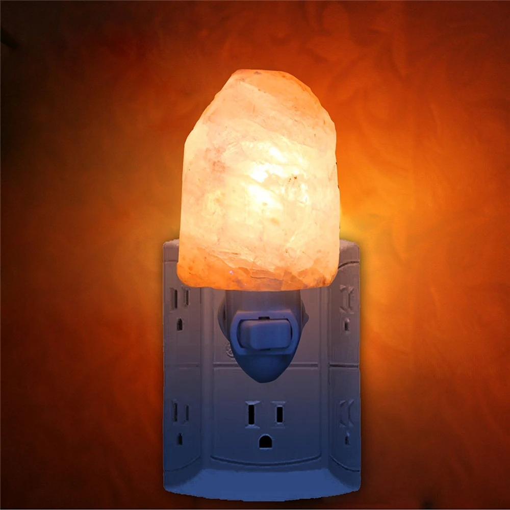 Natural Carved Himalayan Wall Salt Night Light Nursery Lamp natural shape Decorative Crystal ...