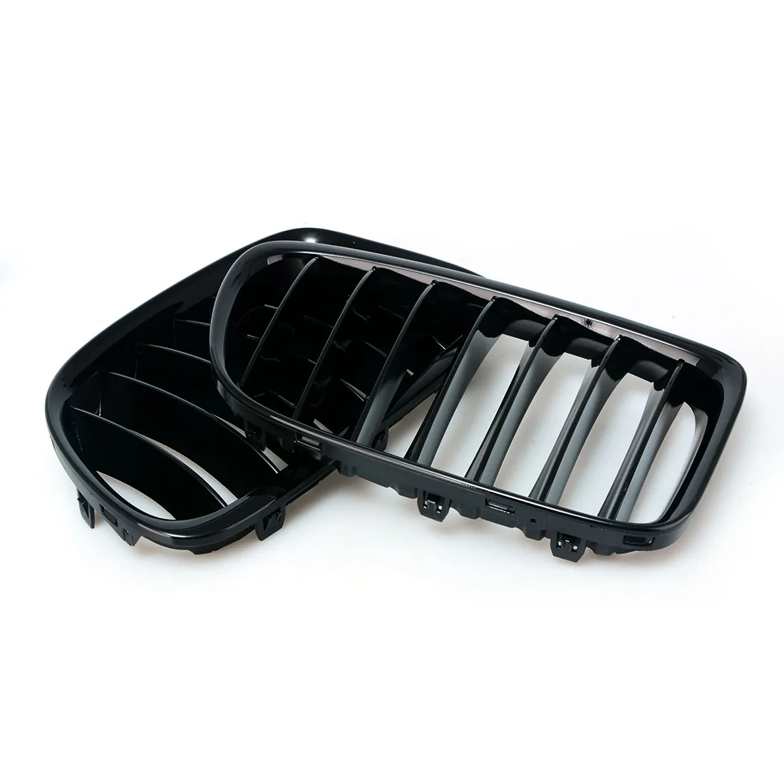 2 шт. обновление евро Спорт глянцевая черная передняя планка решетки SUV любезно гриль для BMW E84 X1 2010- автомобильный Стайлинг
