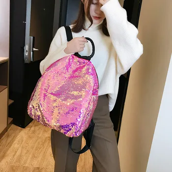 

Travel Backpack Women Sequins Mochila Mujer Designer Backpacks Women High Quality Bagpack Fashion School Bags for Teenage Girls