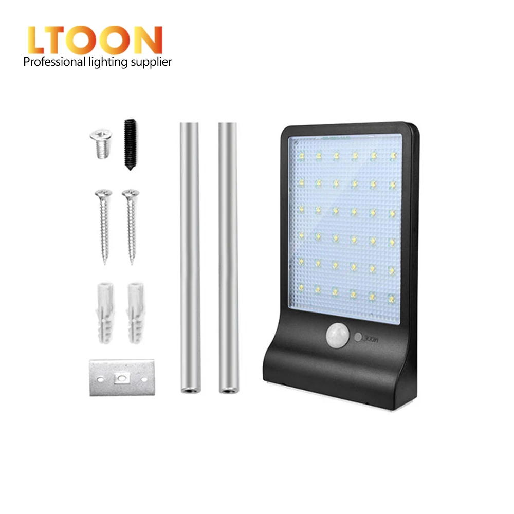 

[LTOON]PIR motion sensor Solar Street light 1 modes Outdoor light wall lamp Waterproof Energy Saving Yard Path Home Garde