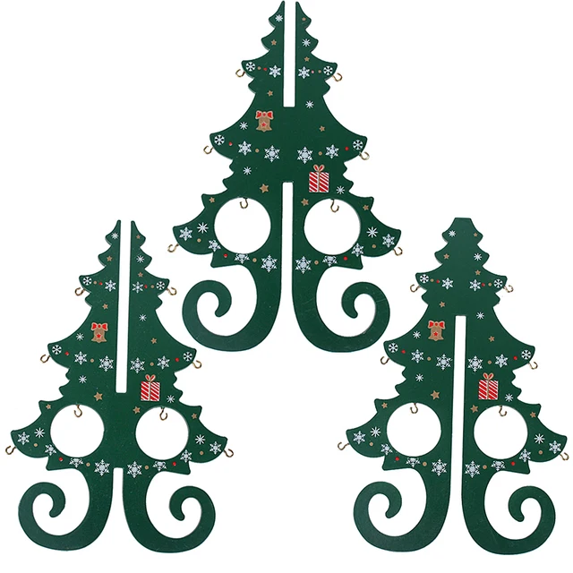 1set/lot 18.7*13.9*1.7cm Wooden Christmas Tree Ornaments DIY Home Party New Year Kerst Decorations Creative Christmas Gifts 21 02