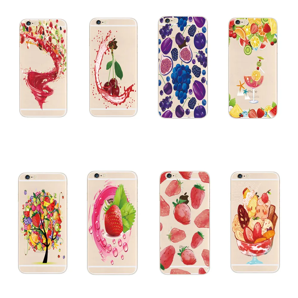 Hot Fruit Pineapple Lemon Banana Soft Silicon Transparent Case Cover For Apple iPhone 4 4S 5 5S SE 5C 6 6S 6Plus 6sPlus Coque |