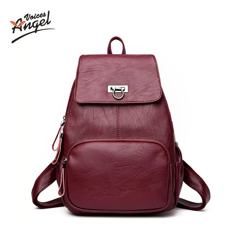 

sacoche femme leather backpack waterproof bolso mochila mujer mochilas plecaki school bags zaino donna back bag plecak damski