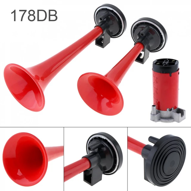 12v Air Horn 178db Loud Sound Dual Trumpet With Air Compressor For Car  Motorcycle Boat Truck