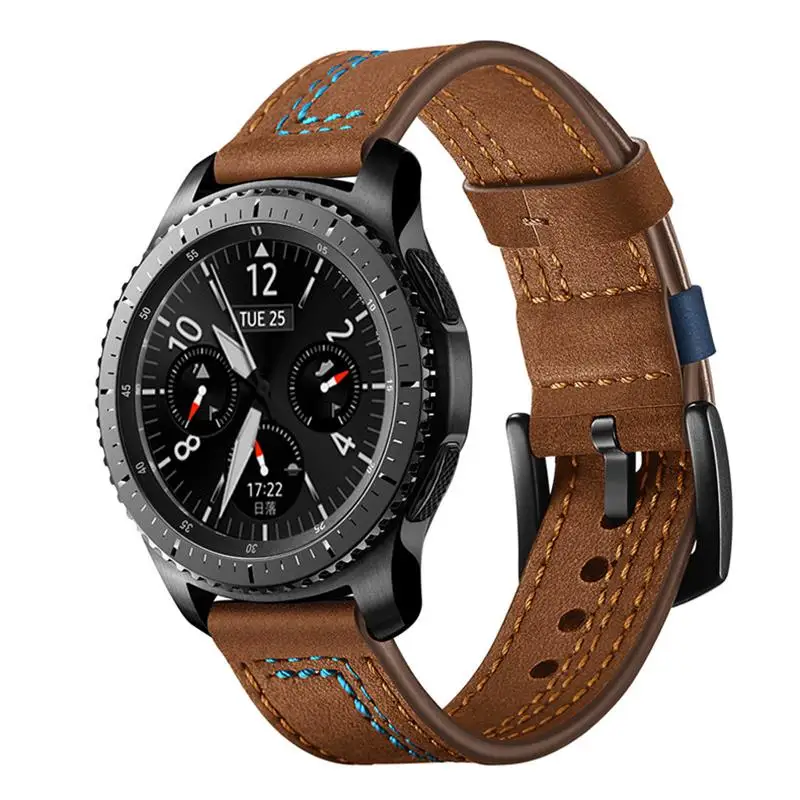 Gear S3 Frontier кожаный ремешок для Samsung Galaxy Watch 46 мм correa Huawei watch GT 22 часов gear s 3