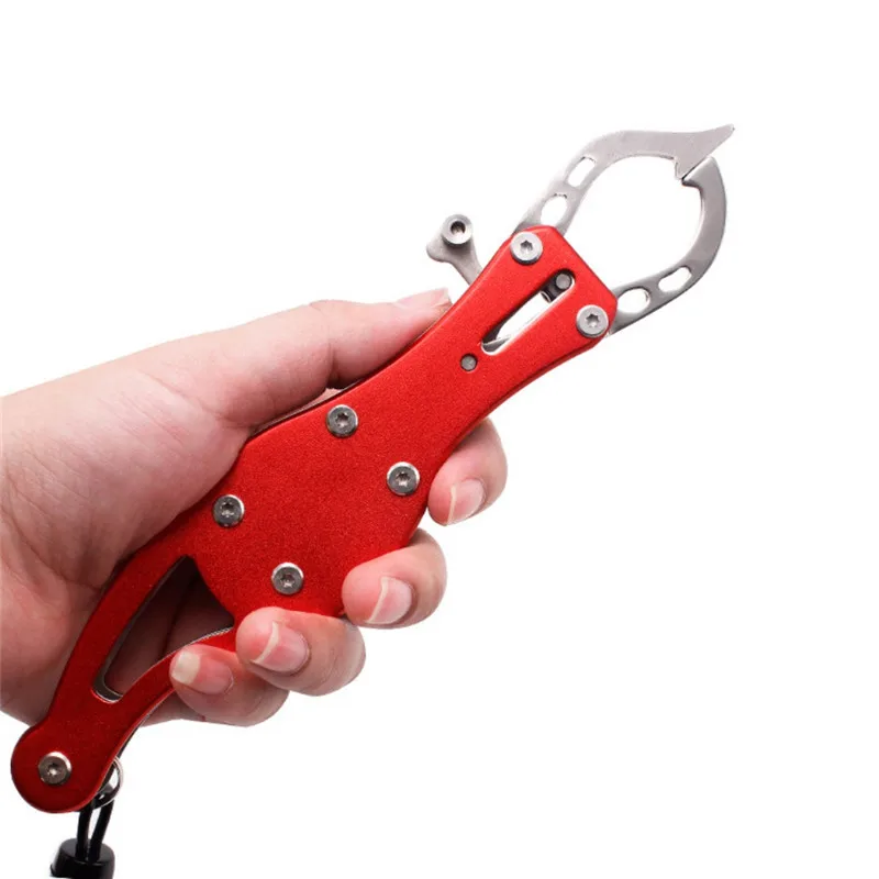 

1 PC Fishing Grip Clamp Stainless Steel Fish Controller Fishing Pliers With Anti-lost Lanyard Fishing Tackle Fish Controller