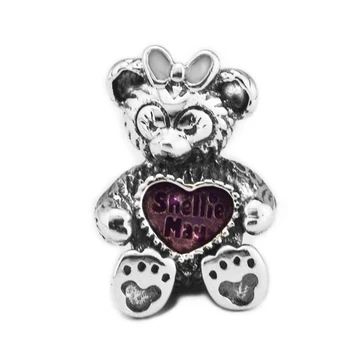 

DIY Beads for Jewelry Making Sterling-Silver-Jewelry ShellieMay Bead With PINK Enamel Charms Silver 925 Berloque Perles Women