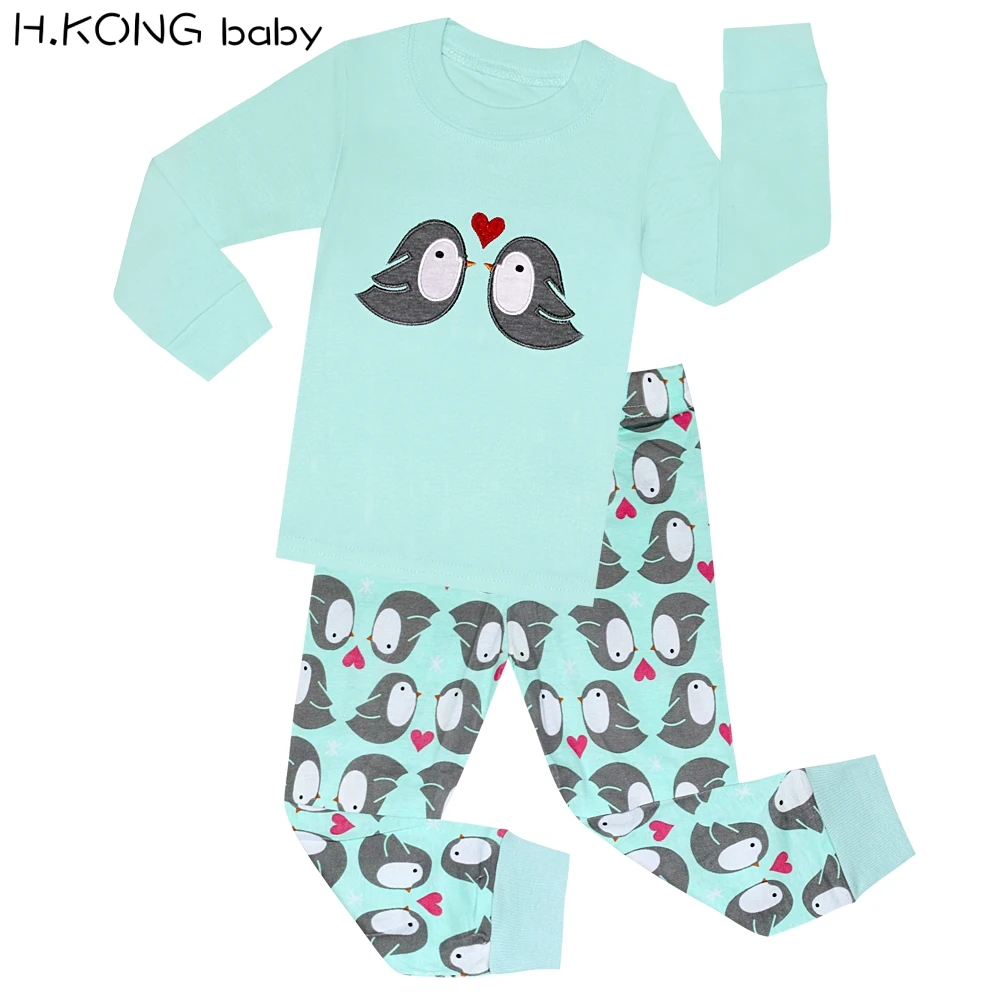 

Girls Cute Penguin Sleepwear Boys Dinosaur Cars Pajamas Kids Robot Pijamas Children Truck Pyjamas For 2-7 Years