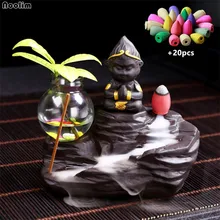 Дым водопад обратного потока благовоний горелка горная река Ремесленная креативная Обезьяна Король благовоний держатель+ 20 шт благовоний конусов