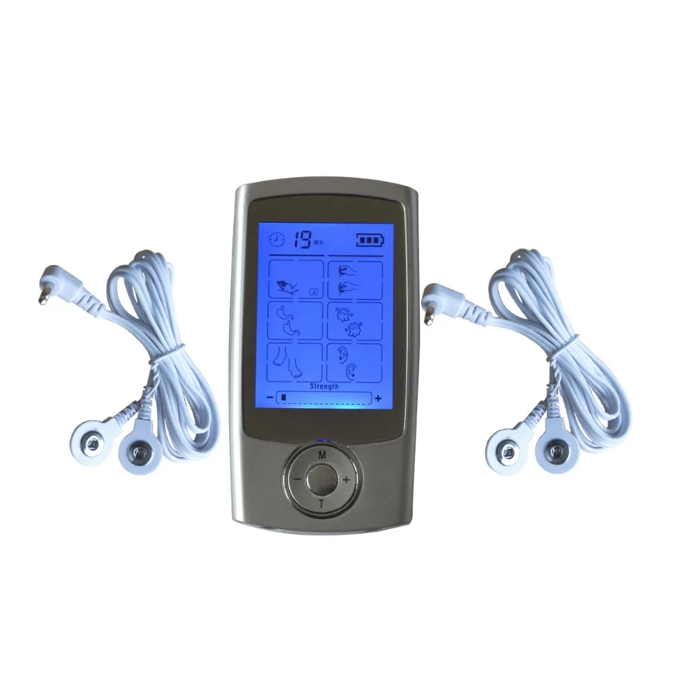 Dual Output Electric Portable Pulse Stimulating Tens Digital Therapy Massager 16Mode With Electrode Acupuncture Roll For Hands Dual Output Electric Portable Pulse Stimulating Tens Digital Therapy Massager 16Mode With Electrode Acupuncture Roll For Hands