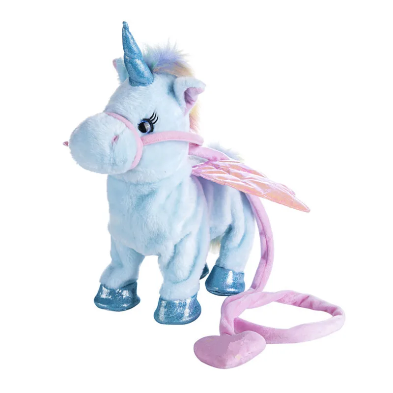 35cm Electric Unicorn Stuffed Electric Plush Animal Toys Horse Music Unicorn For children toys