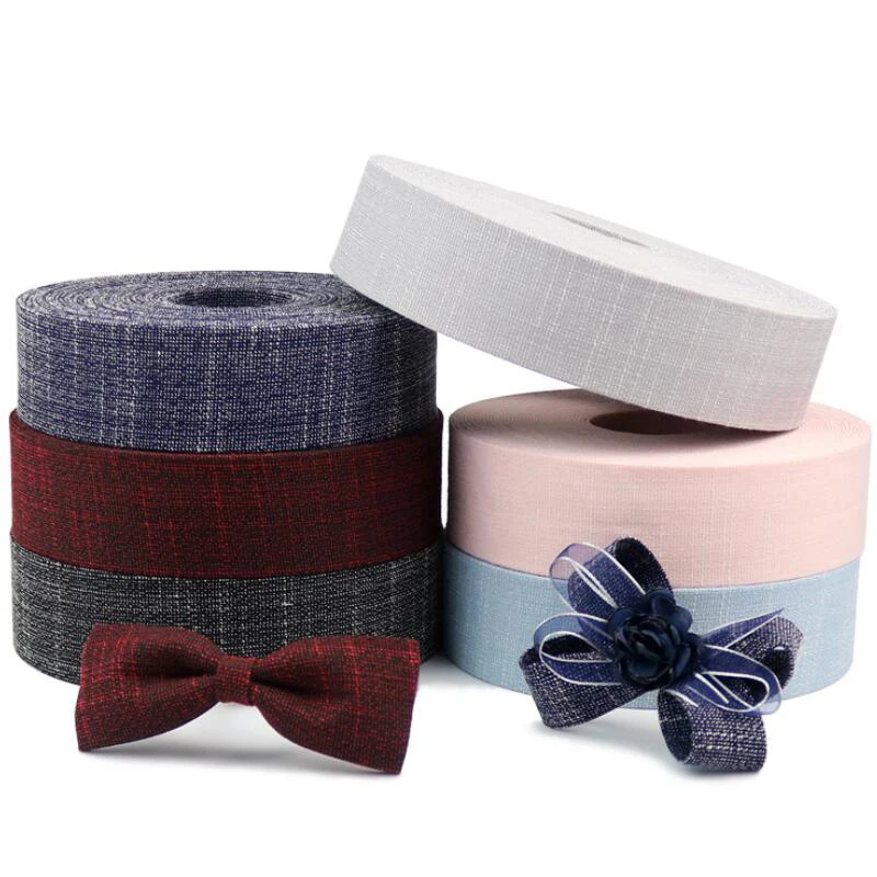 

Striped Tape Fabric Ribbon DIY Craft Bow Tie Material Apparel Sewing Gift Wrapping Christmas Wedding Party Ribbons 10 Meters