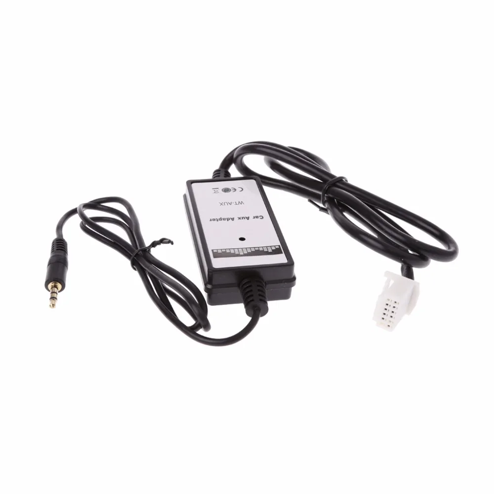 DC 12V автомобильный MP3/DVD/мини-проигрыватель Радио Интерфейс Вход Aux адаптер для пластиковая пилочка для ногтей Yaris qyh