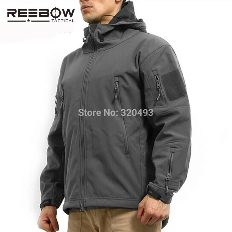 REEBOW Тактическая Военная Мужская Уличная зимняя куртка Softshell Водонепроницаемая