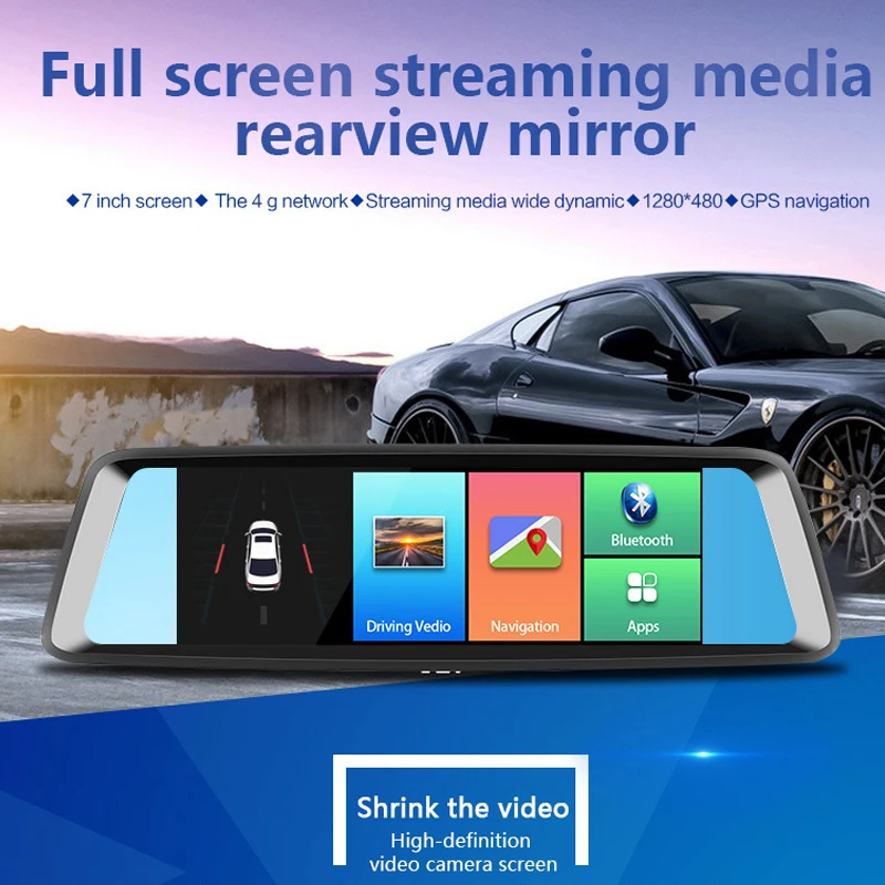 Автомобильное зеркало заднего вида 7 &quotTouch ADAS 4G Android 5 1 DVR FHD 1080P WiFi видео камера GPS