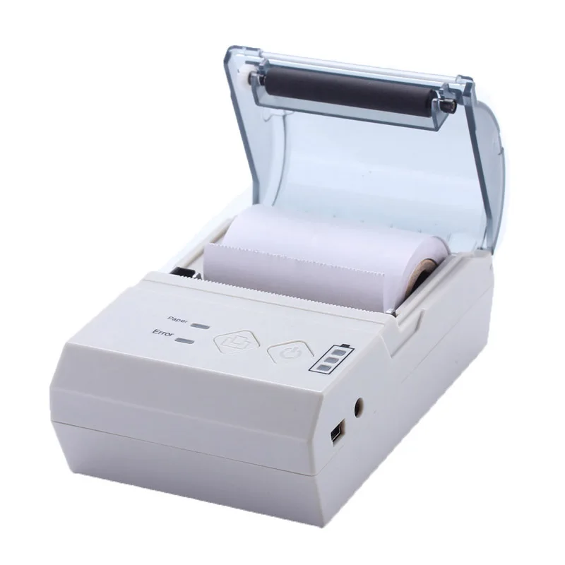 58mm portable bluetooth thermal printer IOS mobile language pos with special power remaining indicator light impressora|printer status|printer