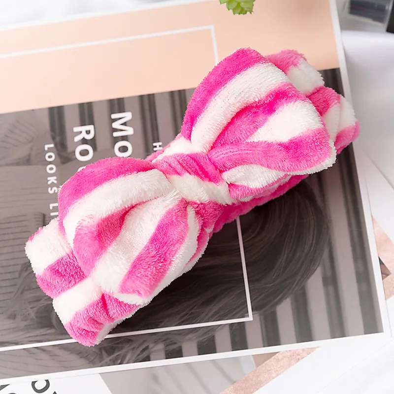 New Fashion Letter OMG Coral Fleece Soft Bow Headbands Wash Face Headband Women Girls Holder Turban Hairbands Hair Accessories