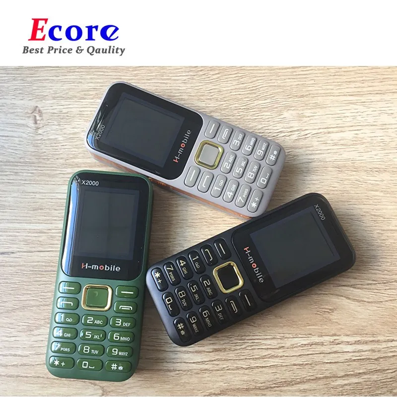 

H-mobile X2000 Dual SIM Loud Speaker 2 LED Torch Mobile Phone 1.7 inch Curved Screen Bluetooth Cell Phone SOS key
