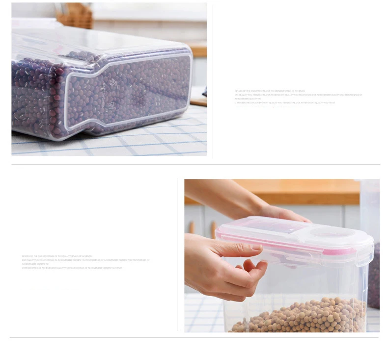 Kitchen Transparent Storage Box Grains Beans Storage Contain Sealed Home Organizer Food Container Refrigerator Storage box