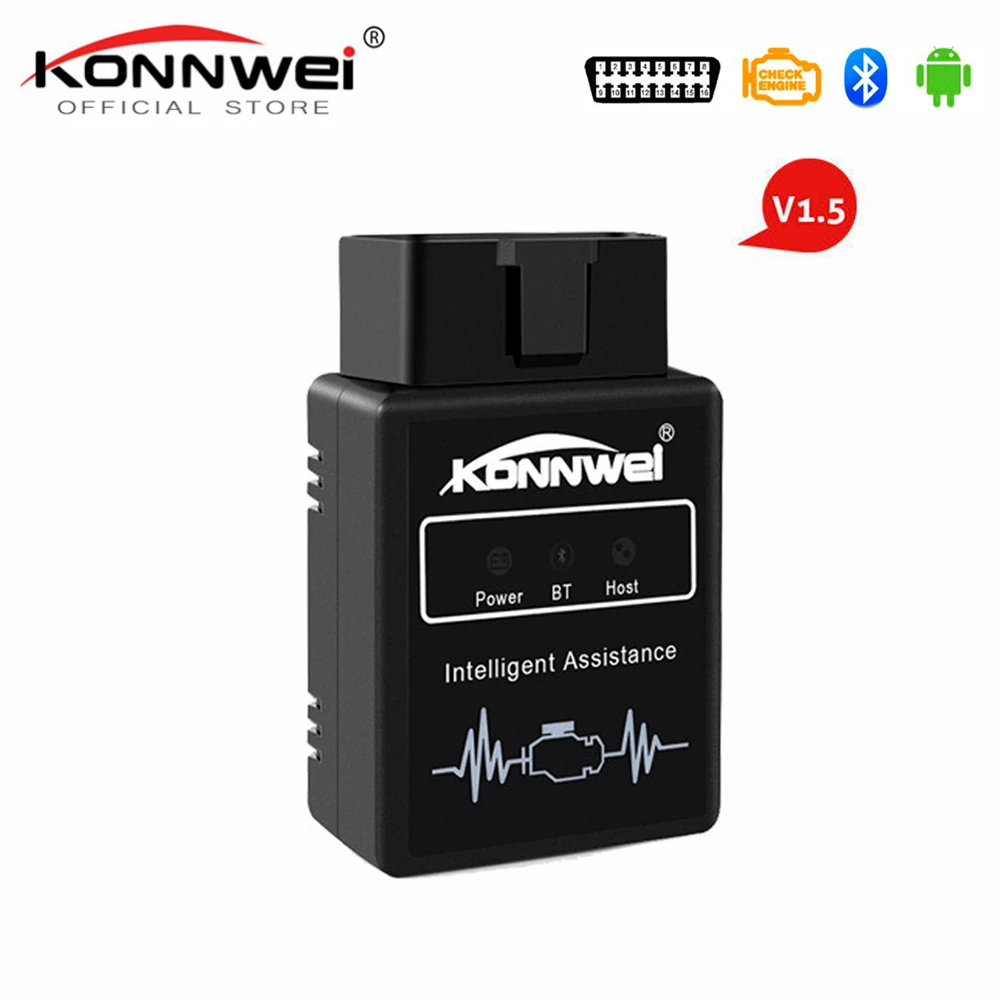 

KONNWEI KW912 ELM327 Bluetooth Pic18f25k80 Obd2 v1.5 Scanner Car Diagnostic Tool Code Reader Scan OBD2 Automotive Car Obd2 Tools