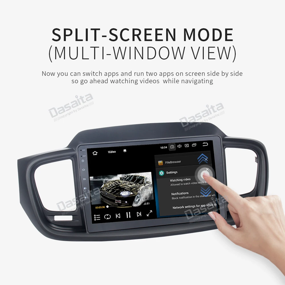 Cheap Car Radio GPS Android 9.0 for Kia Sorento 2015 2016 with 10.2" IPS Touch Screen Head Unit Auto Radio 4G LTE WMA FLAC 4K 3