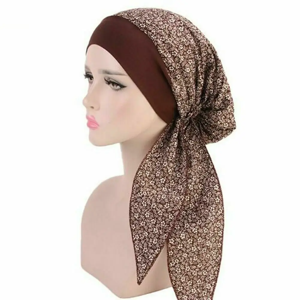 Для женщин леди девушки тюрбан платок химиотерапия шляпа хиджаб шапочка-Бандана головной убор для больных раком обертывания - Цвет: 4