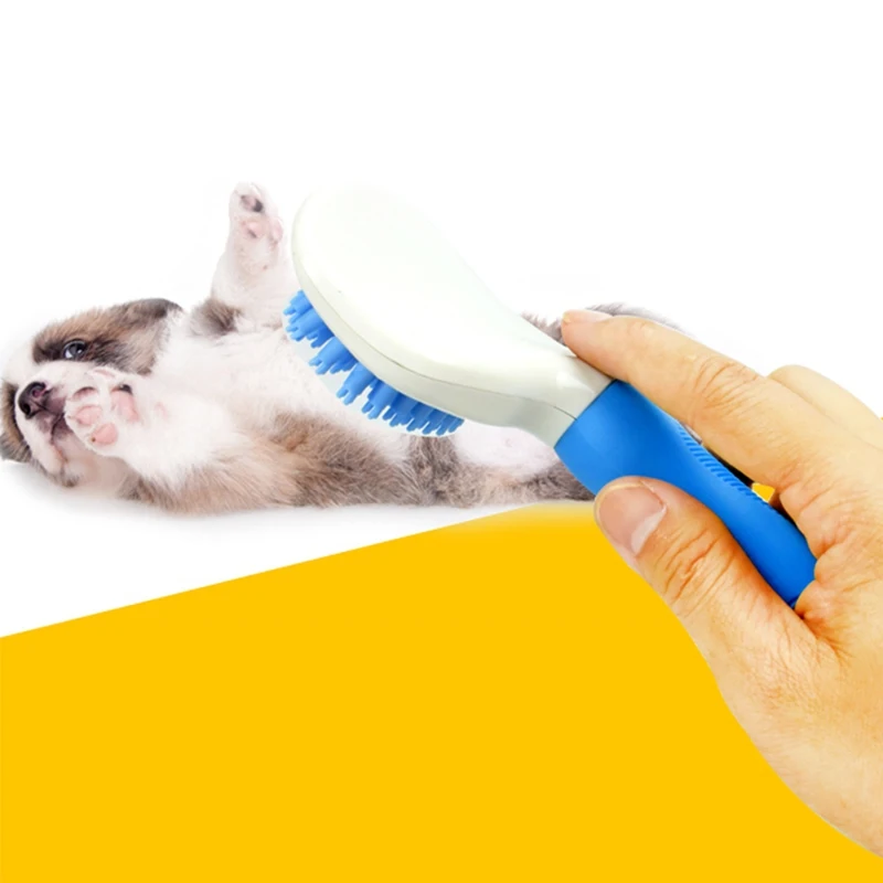 Dog Cat Groom Brush Soft Silicone Bath Massage Brush Pet Hair Remover