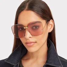 Новинка, большие квадратные солнцезащитные очки для женщин и мужчин, градиентные очки, высокое качество, брендовые дизайнерские солнцезащитные очки, женские винтажные трендовые солнцезащитные очки