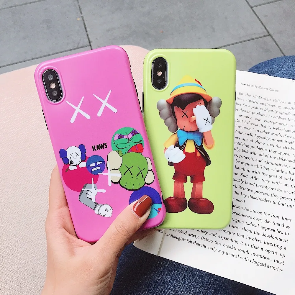 Cartoon Sesame street KAWS Skull Boys Phone Case For iPhone 8 6 6s X 7 Plus X XR XS XS MAX Cases
