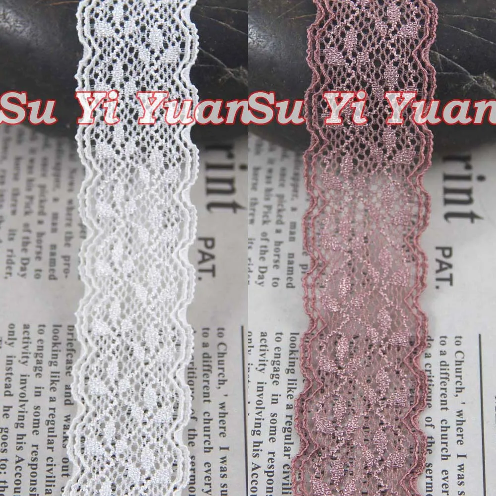 

Elastic Stretch Lace trim 20 yards/lot 22mm width light coffee,ivory white DIY headband sewing/garment accessories