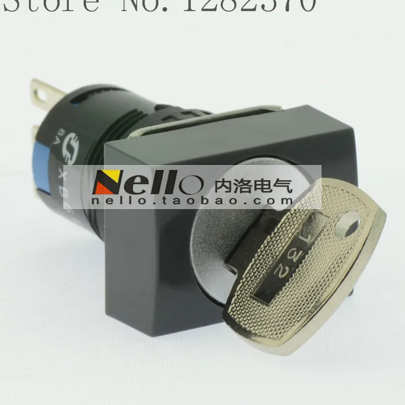 

[ZOB] original 16mm key switch XB6-EDG221C rectangle 2nd self-locking double pumping 1C / O --5pcs/lot