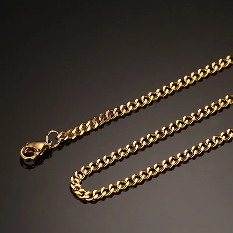 Vnox 2" /28" цепочка для мужчин из нержавеющей стали черного, серебряного, золотого цвета, мужские ожерелья в стиле панк, скалистые ювелирные изделия