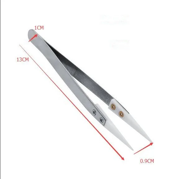 1 шт. мини термостойкий керамический Пинцет из нержавеющей стали Непроводящий керамический острый наконечник DIY HandsTools